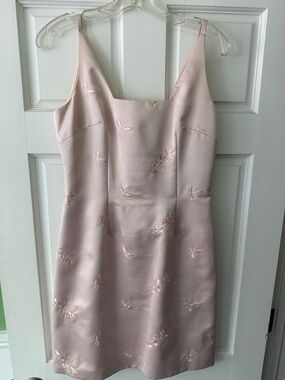 Laundry By Shelli Segal Blush Pink Satin Mini Dress